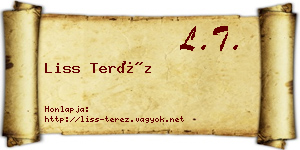 Liss Teréz névjegykártya
